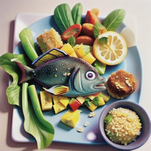 Oat & lemon crumbed fish with Asian salad