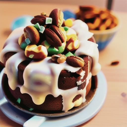 Carrot cake with butterscotch pecans