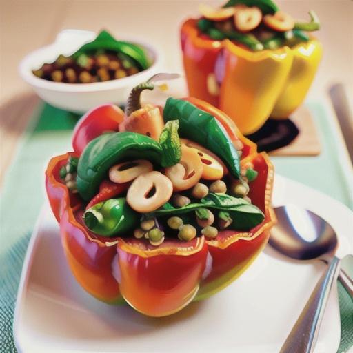 Vegan Lentil-Stuffed Peppers