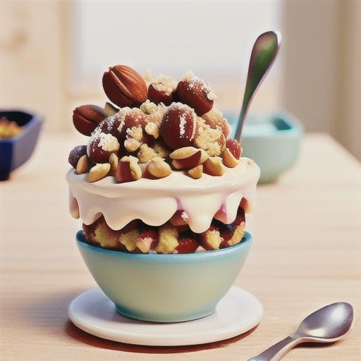 Vanilla, honey & strawberry nut crumble