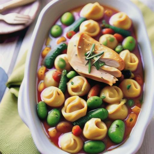 Slow-Cooker Chicken and Vegetable Tortellini Stew