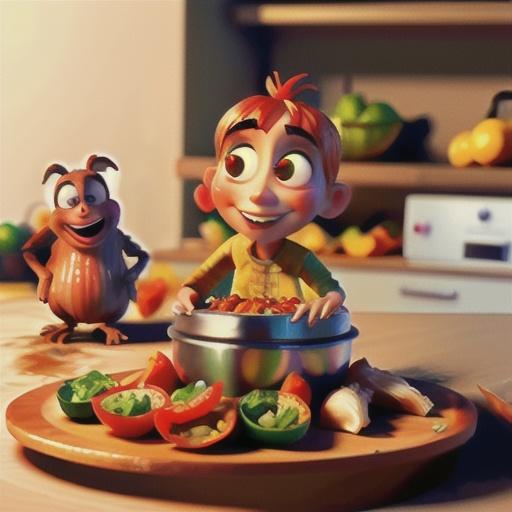 Roasted Red Pepper and Garlic Spread with Veggies