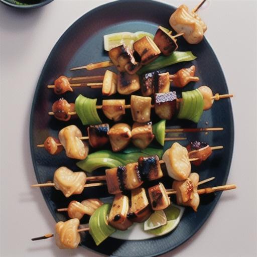 Satay BBQ chicken skewers