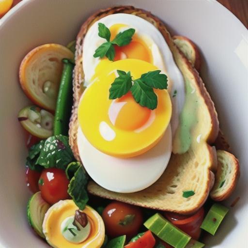 Kale with Egg and Toast