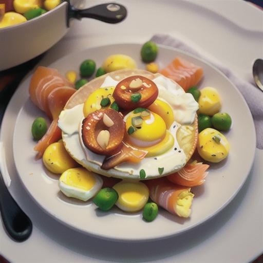 Scrambled eggs with smoked salmon