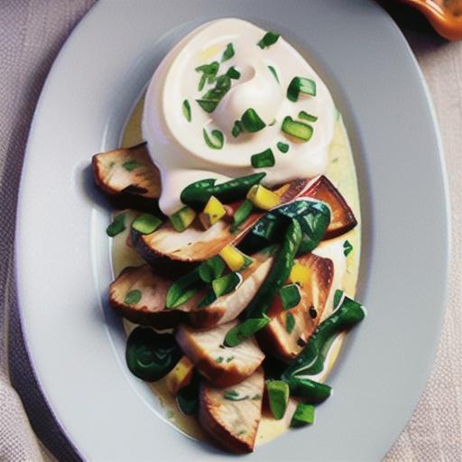 Mustard pork cutlets with creamed spinach