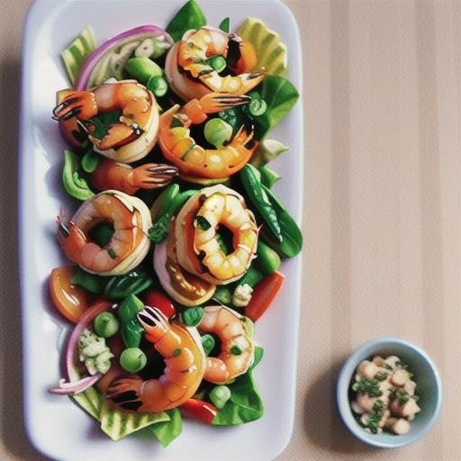 Prawn & mixed tomato panzanella