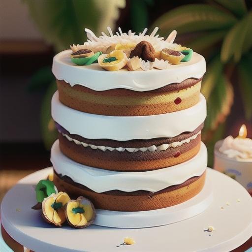 Tropical Hawaiian Wedding Cake
