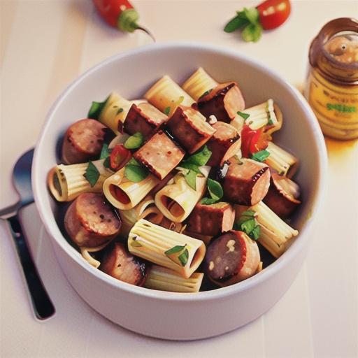 Pork sausage and tomato rigatoni
