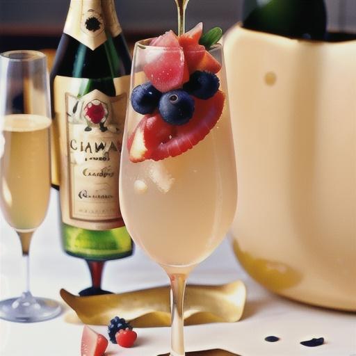 Champagne with guava and berries