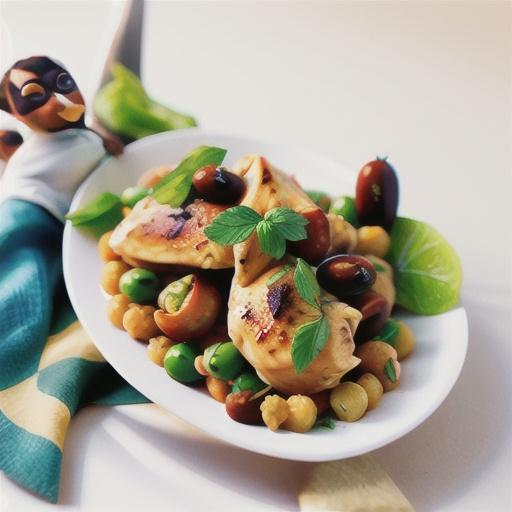 Moroccan chicken with chickpeas and olives