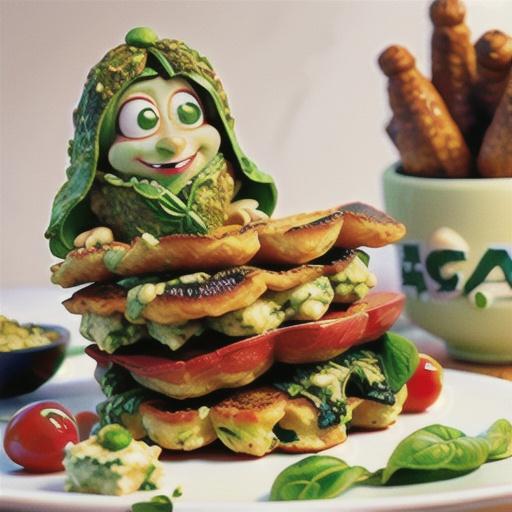 Spinach and feta fritters