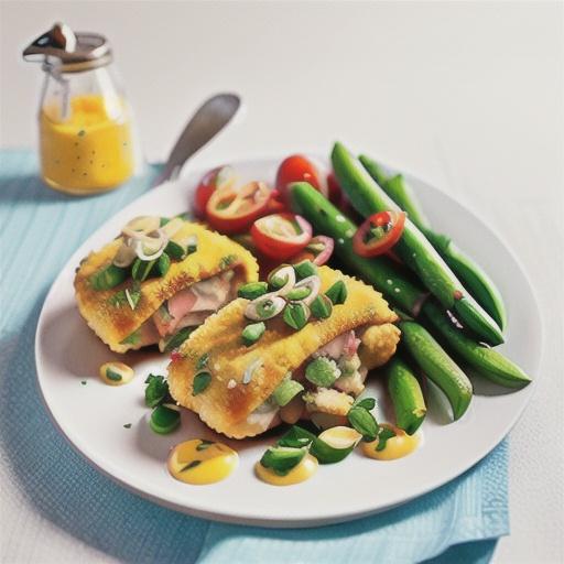 Ham and mustard crumbed chicken