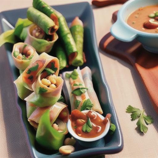 Shrimp Spring Rolls with Peanut Sauce