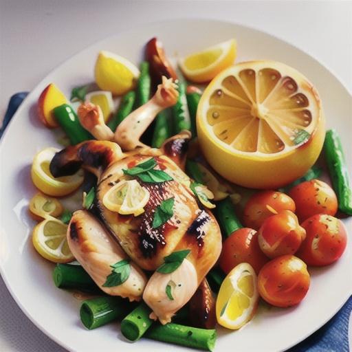 Lemon garlic roast chicken