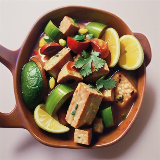 Tempeh and vegie curry