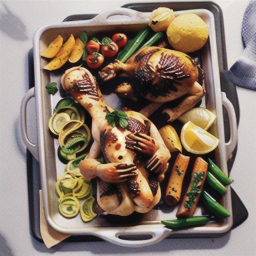 One tray Indian roasted chicken dinner