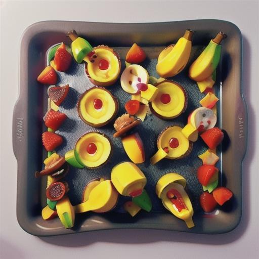 Banana split tray bake