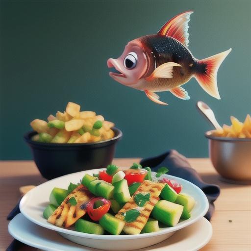 Blackened fish with kumara chips