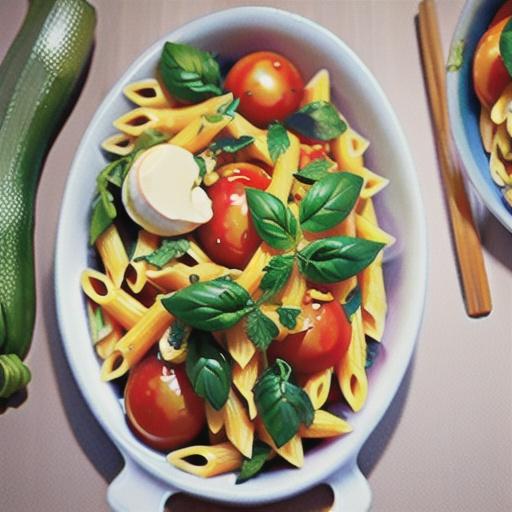 Fresh tomato and herb pasta