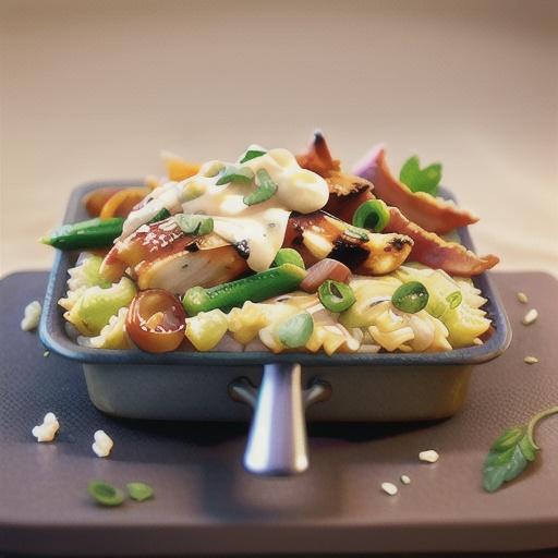 Chicken and Rice in Creamy Sauce