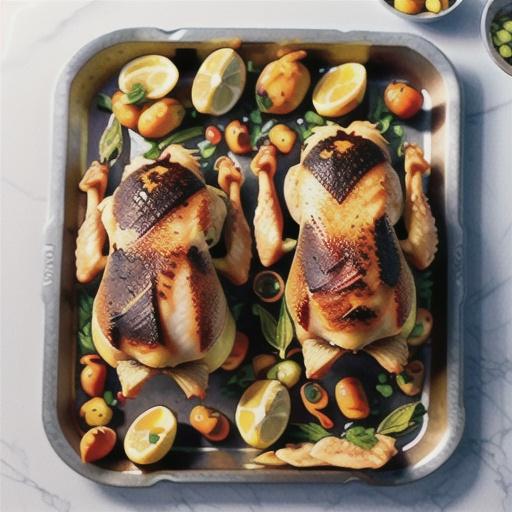 Curtis Stone's roast chickens with lemon and herbs recipe