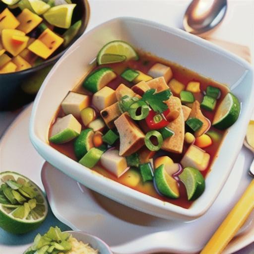 Enchilada Soup with Zesty Lime Vinaigrette Salad