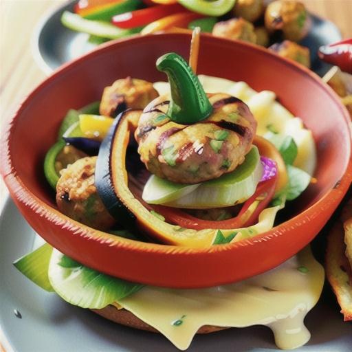 Chorizo burgers with grilled capsicum