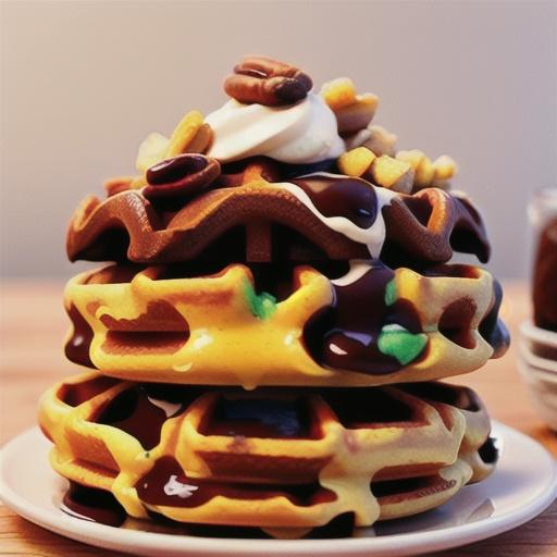 Pecan-Chocolate Chip Waffles