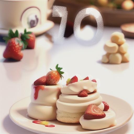 White chocolate scones with french-style strawberry conserve