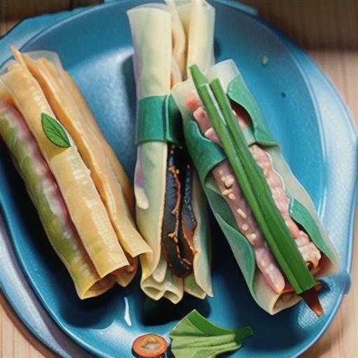 Air fryer rice paper noodle rolls recipe