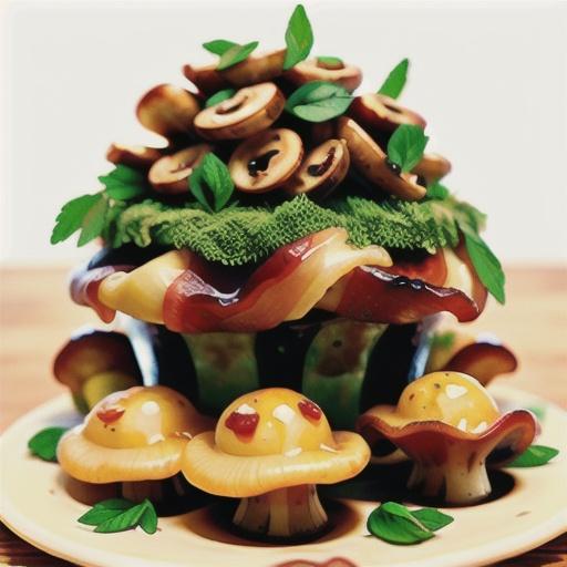 Mushrooms with herbs and bacon