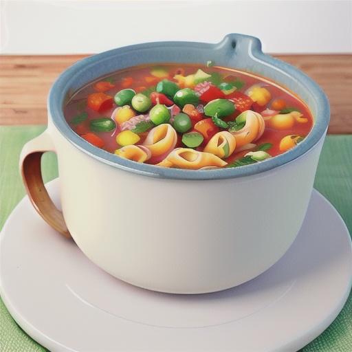 Vegetable and tomato pasta soup