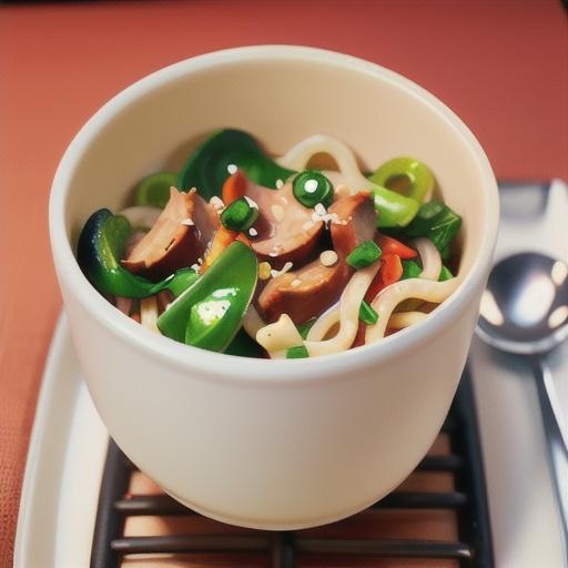 Barbecue pork and noodles