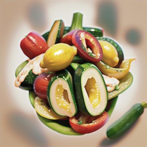 Zucchini with Lemon Tahini Dressing