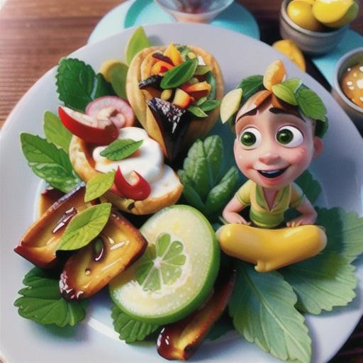 Lemongrass and chilli larb with mint salad