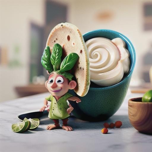 Salad and lime yoghurt wraps