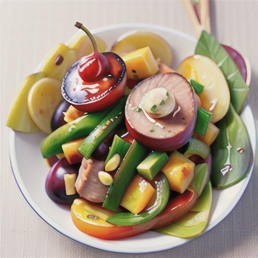 Pork and spicy plum stir-fry