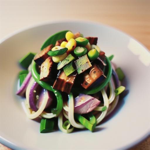 Pork and crunchy noodle salad