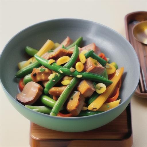Pork & green bean stir-fry