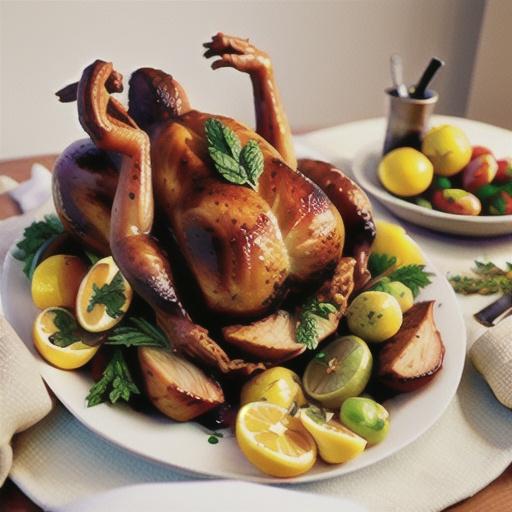 Roast lemon and oregano turkey