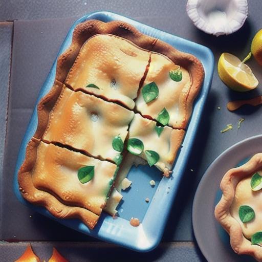 Coconut and lime impossible pie