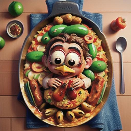 Chicken and chorizo paella