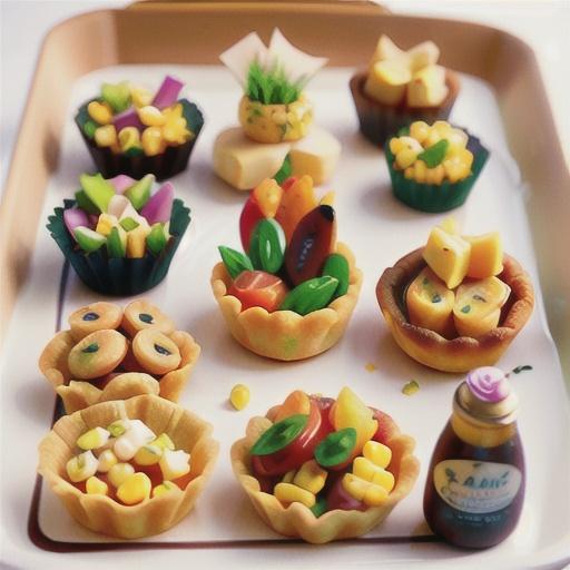 Gluten-free tuna, corn and chive tartlets