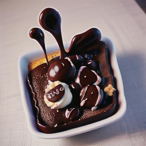 Triple chocolate block pudding