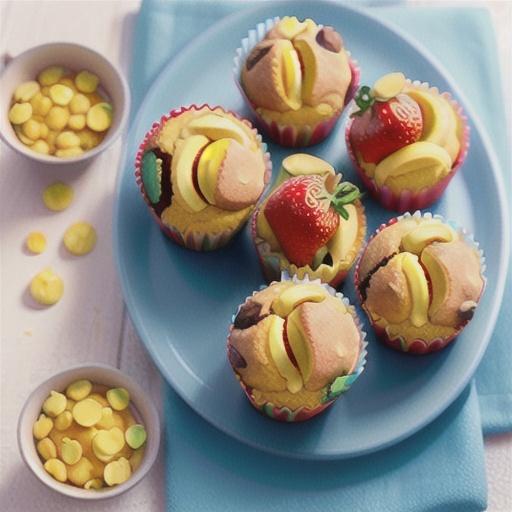 Strawberry and apple muffins