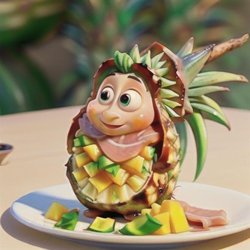 Pineapple and ginger glazed ham with mango lime mayonnaise