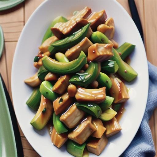 Sticky caramel chicken stir-fry