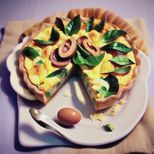 Egg-free mushroom and parmesan quiche