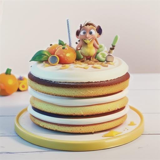 Milk and coconut cake with tangelo curd